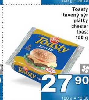 Toasty tavený sýr plátky chester toast 150 g 