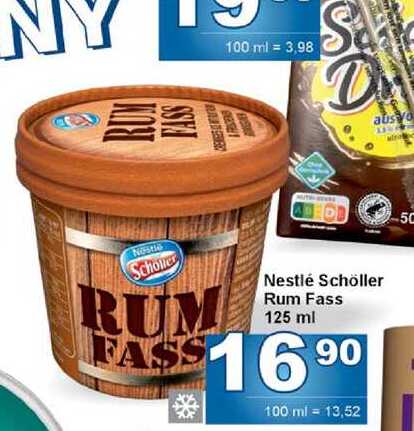 Nestlé Schöller Rum Fass 125 ml 