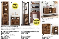 Koupelnový program VINTAGE - 1 Vysoká koupelnová skříňka