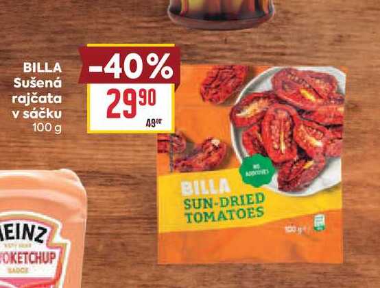 BILLA Sušená rajčata v sáčku 100 g 