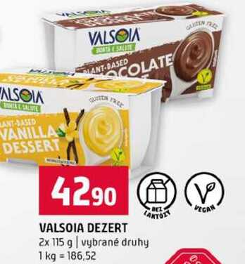 VALSOIA DEZERT 2x 115 g vybrané druhy 