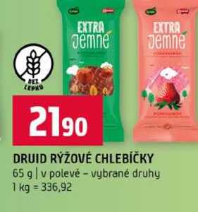 DRUID RÝŽOVÉ CHLEBÍČKY 65 g v polevě vybrané druhy