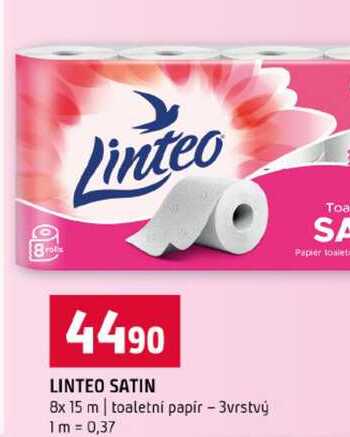 LINTEO SATIN 8x 15 m toaletni papir 3vrstvý 