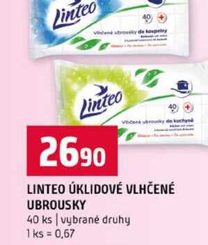 LINTEO ÚKLIDOVÉ VLHČENÉ UBROUSKY 40 ks vybrané druhy
