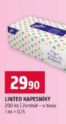 LINTEO KAPESNÍKY 200 ks 2vrstvé v boxu