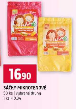 SÁČKY MIKROTENOVÉ 50 ks vybrané druhy 