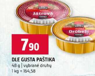DLE GUSTA PAŠTIKA 48 g vybrané druhy 