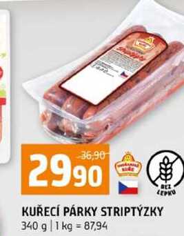 KUŘECÍ PÁRKY STRIPTÝZKY 340 g