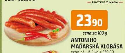 MAĎARSKÁ KLOBÁSA extra pálivá 100g