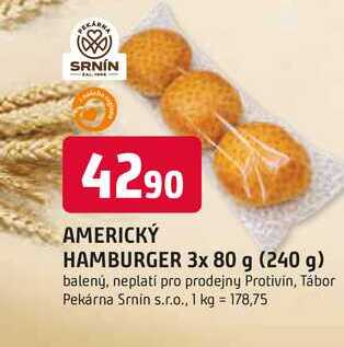 AMERICKÝ HAMBURGER 3x 80 g (240 g) balený