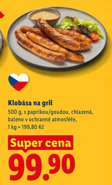 Klobása na gril, 500 g