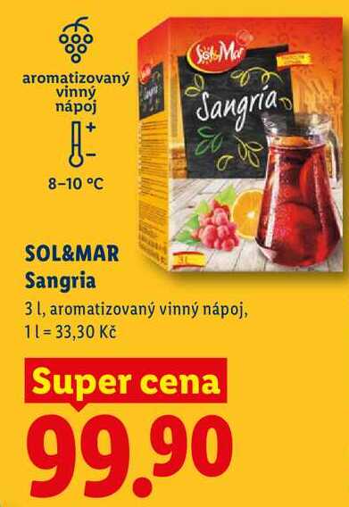 SOL&MAR Sangria, 3 l