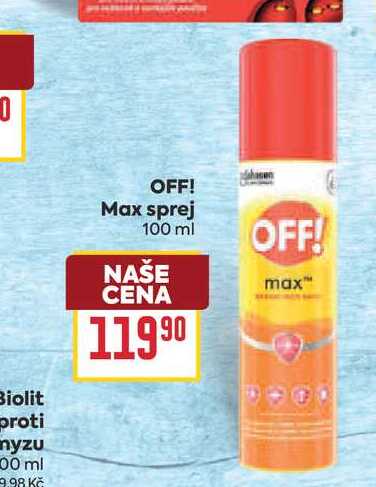 OFF! Max sprej 100 ml 