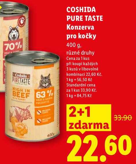 COSHIDA PURE TASTE Konzerva pro kočky, 400 g