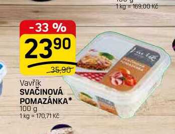 SVAČINOVÁ POMAZÁNKA* 100 g