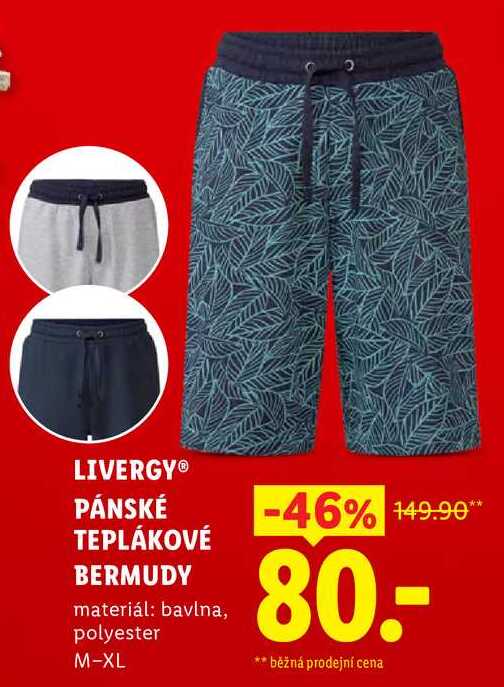LIVERGY PÁNSKÉ TEPLÁKOVÉ BERMUDY