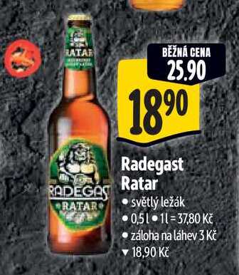   Radegast Ratar  0,5 l