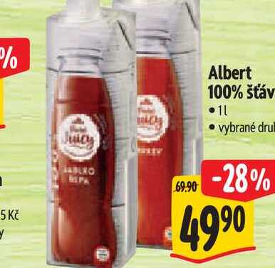   Albert 100% šťáva 1 l