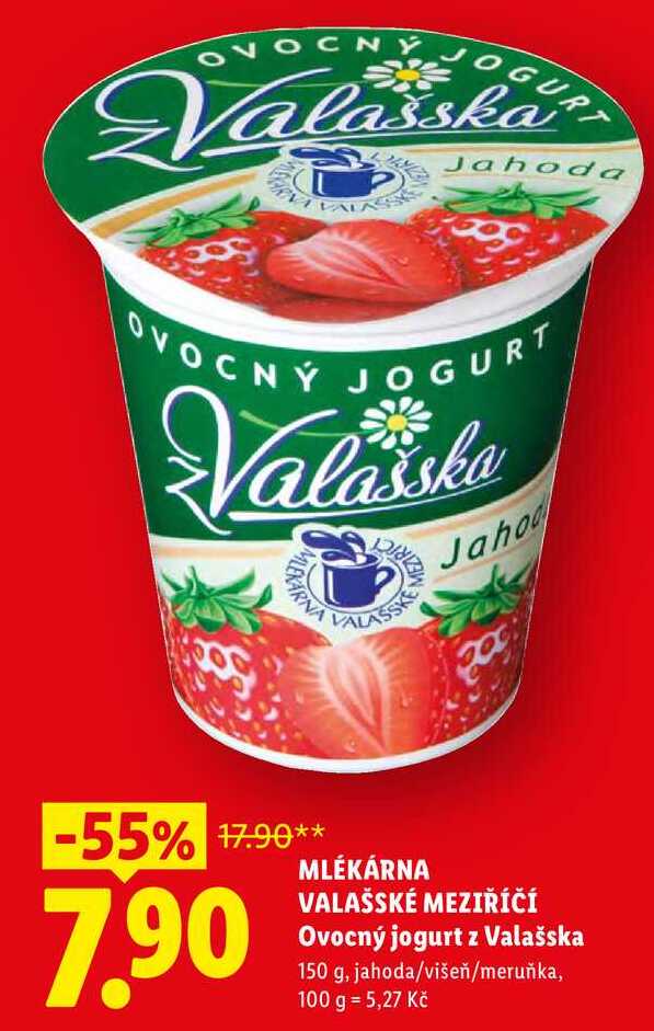MLÉKÁRNA VALAŠSKÉ MEZIŘÍČÍ Ovocný jogurt z Valašska, 150 g