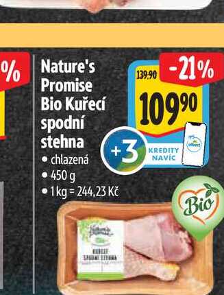  Nature's Promise Bio Kuřecí  spodní stehna  450 g