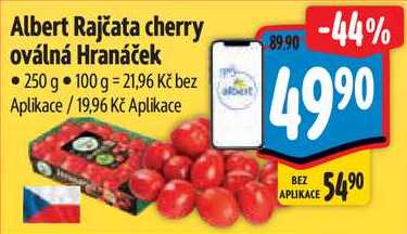 Albert Rajčata cherry oválná Hranáček, 250 g 
