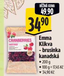 Emma Klikva - brusinka kanadská, 200 g
