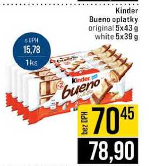 Kinder Bueno oplatky original 5x43 g white 5x39 g 