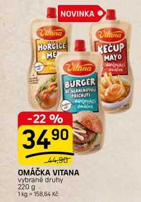 OMÁČKA VITANA vybrané druhy 220 g