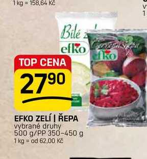 EFKO ZELÍ | ŘEPA vybrané druhy 500 g/PP 350-450g
