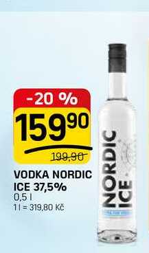 VODKA NORDIC ICE 37,5% 0,5l v akci