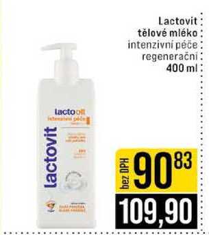 Lactovit tělové mléko intenzivní péče regenerační 400 ml