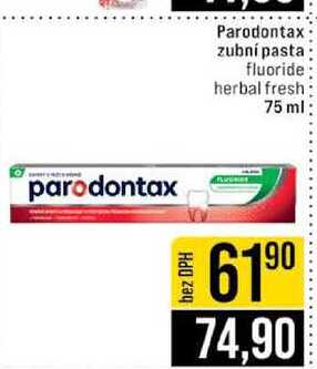 Parodontax zubní pasta fluoride herbal fresh 75 ml