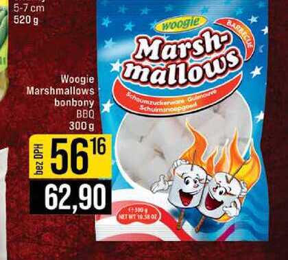 Woogie Marshmallows bonbony BBQ 300 g 