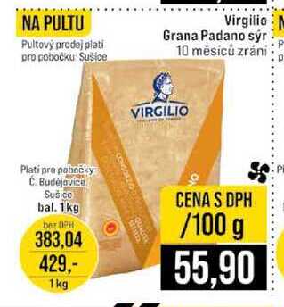 Virgilio Grana Padano sýr 10 měsíců zráni 100g