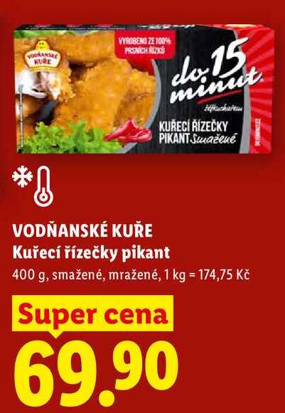 VODŇANSKÉ KUŘE Kuřecí řízečky pikant, 400 g