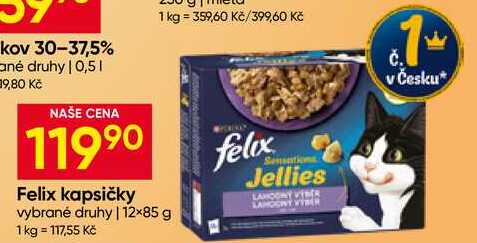 Felix kapsičky pro kočky 12x85g, vybrané druhy
