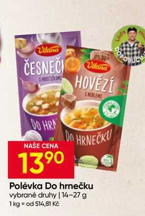 Vitana Polévka Do hrnečku vybrané druhy 14-27 g 