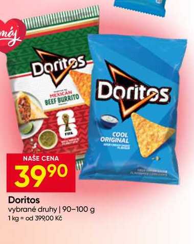 Doritos vybrané druhy 90-100 g 