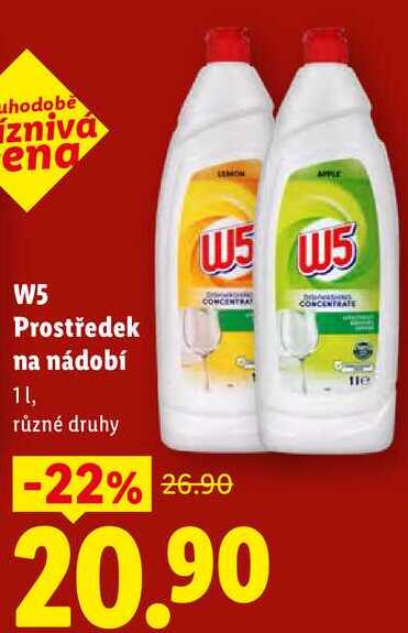 W5 Prostředek na nádobí, 1 l