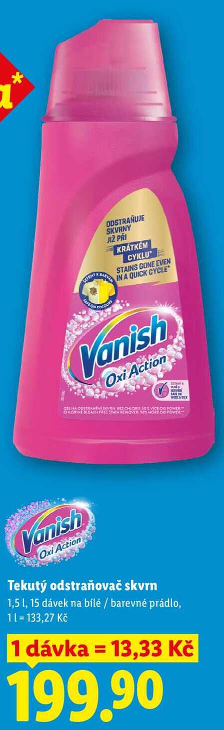 Vanish Tekutý odstraňovač skvrn 1,5 l