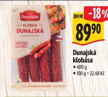 Dunajská klobása, 400 g 