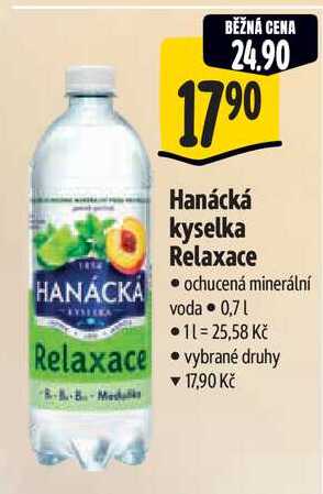 Hanácká kyselka Relaxace, 0,7 l