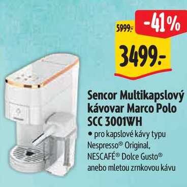 Sencor Multikapslový kávovar Marco Polo SCC 3001WH 