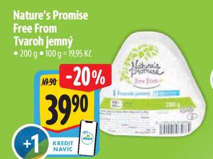 Nature's Promise Free From Tvaroh jemný, 200 g  