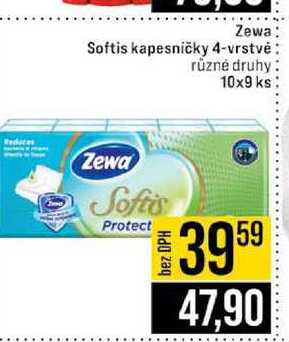 Zewa Softis kapesničky 4-vrstvé různé druhy 10x9 ks