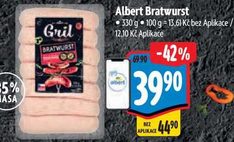 Albert Bratwurst, 330 g 