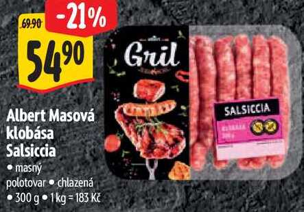 Albert Masová klobása Salsiccia, 300 g