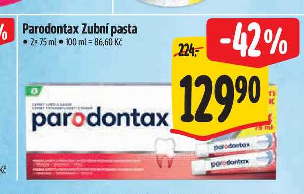  Parodontax Zubní pasta 2x 75 ml 