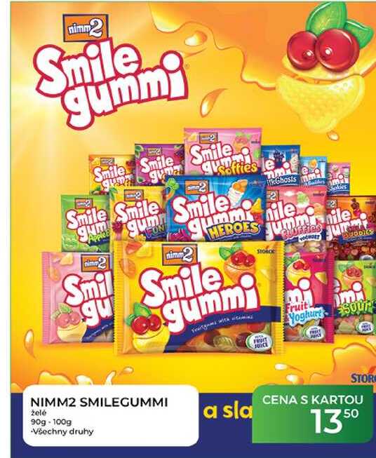 NIMM2 SMILEGUMMI želé 90g-100g  
