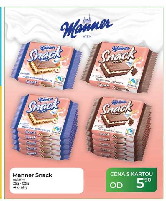 Manner Snack oplatky 25g-125g 
